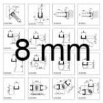 Shower seal profiles for 8 mm glass