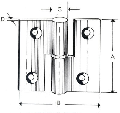 Paumelle noeud de 9mm