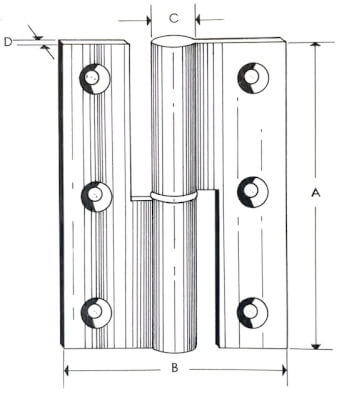 Paumelle noeud de 11mm