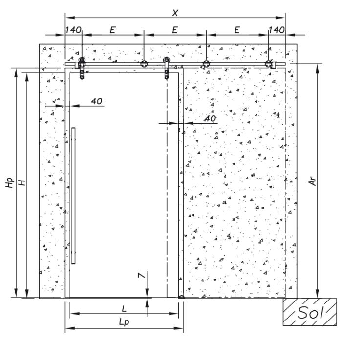 SADEV Medium - set porte coulissante