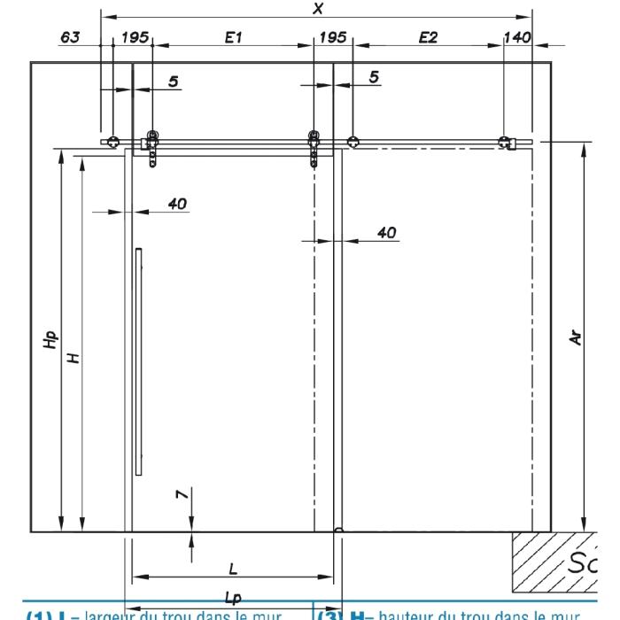 SADEV Medium - Schiebetr-Set