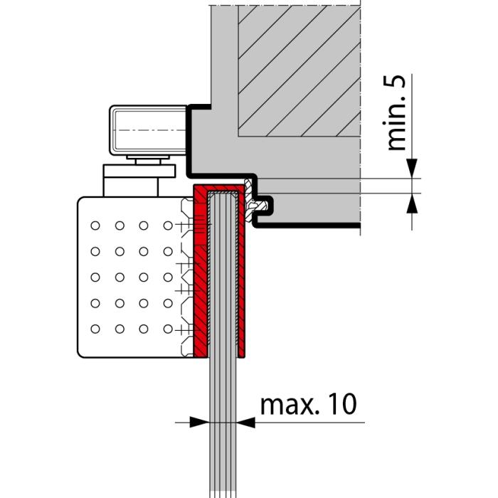 Dorma Cavalier pour porte en verre TS 92