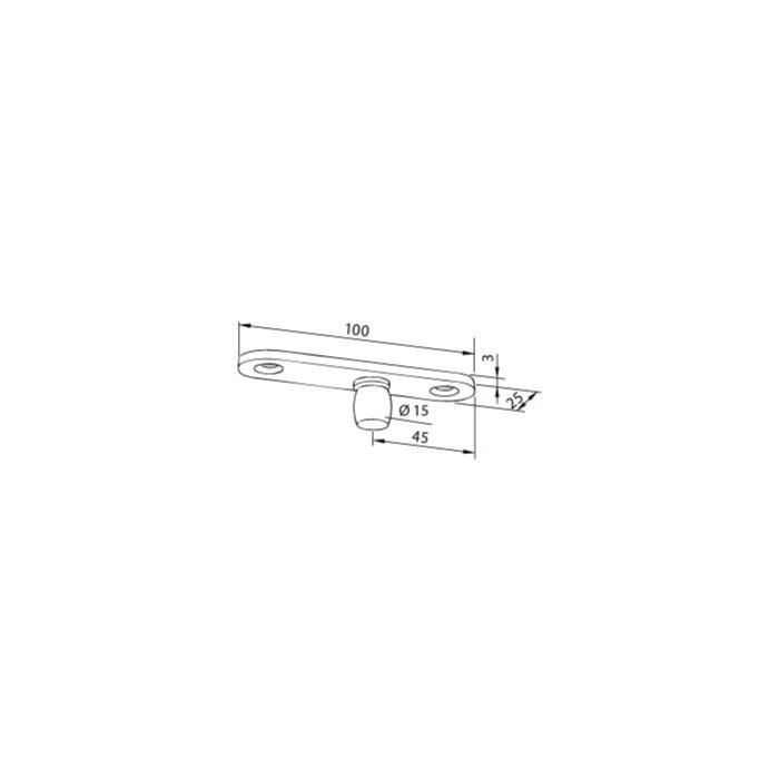 Platine de fixation Universal avec axe PT 24