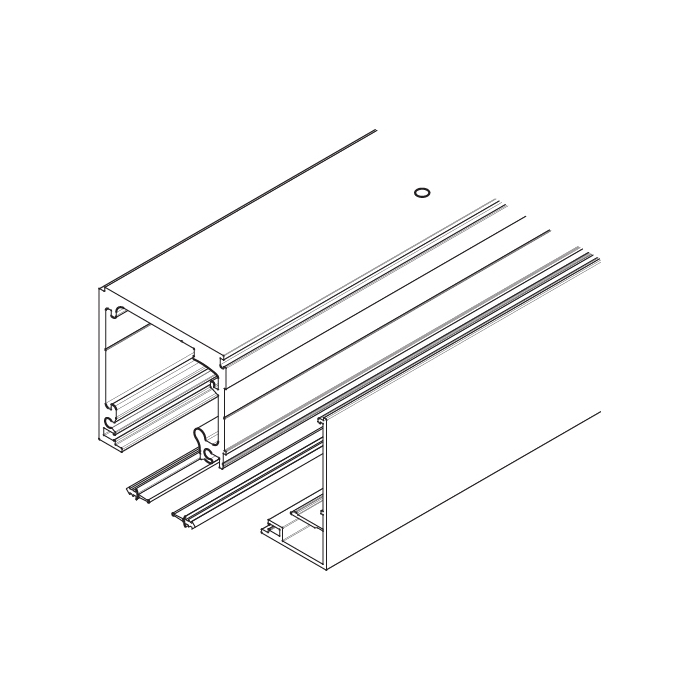 Hawa Purolino Plus 80 Laufschienen-Set, gebohrt fr Deckenmontage