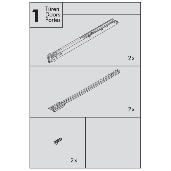 Dmpfung fr Garnitur HAWA PORTA 40 GE fr 1 Glastr bis 40 kg