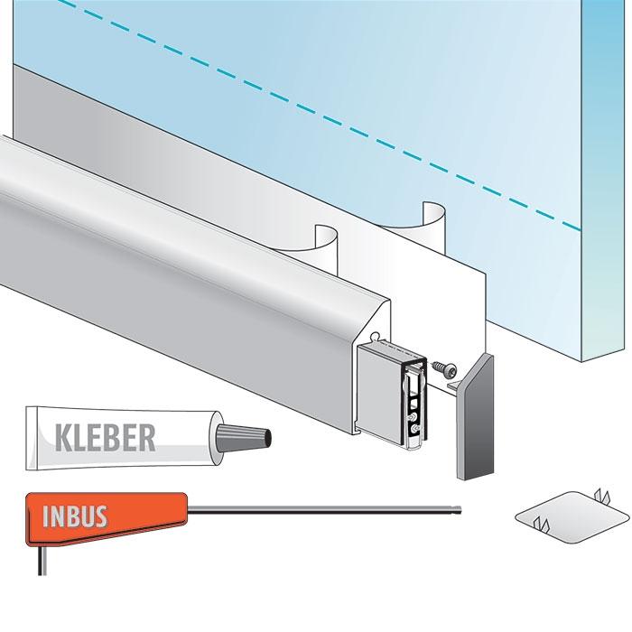 Absenkdichtung Planet KG-SM-Set schmal, inkl. Montagematerial