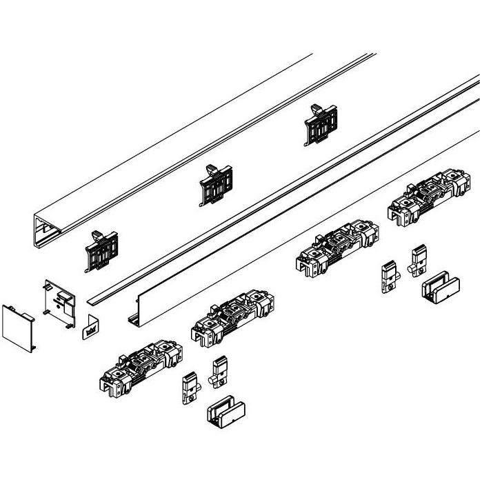 MUTO Comfort L 80 set complet, pour deux vantaux avec largeur de porte max. 1250 mm