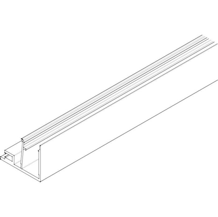 Profil de recouvrement infrieur HAWA Purolino Plus, pour rail de roulement