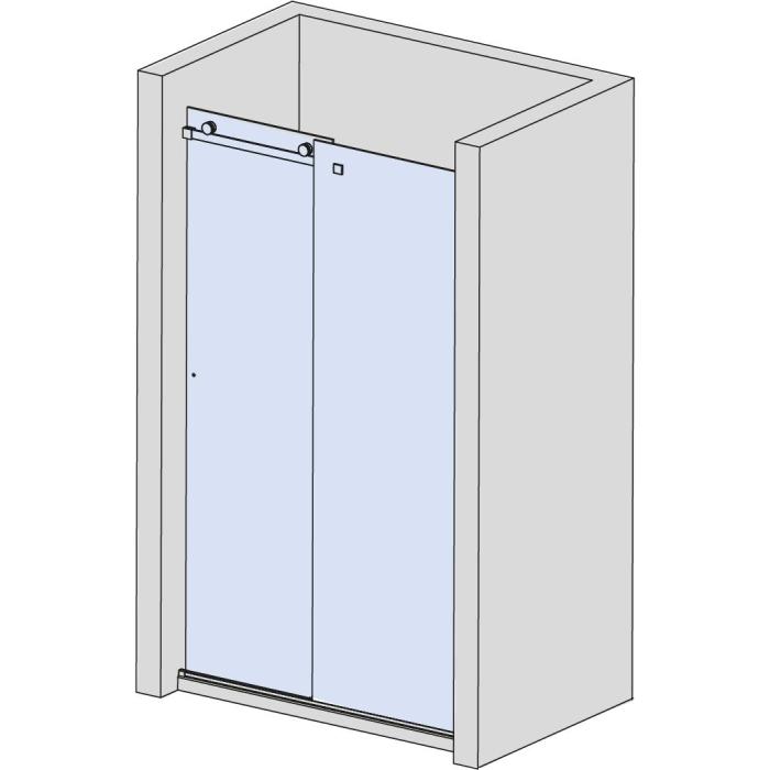 Duschtrsystem BX-6020 ETERA mit SOFT CLOSE, Komplett-Set fr Nischendusche, einflglig