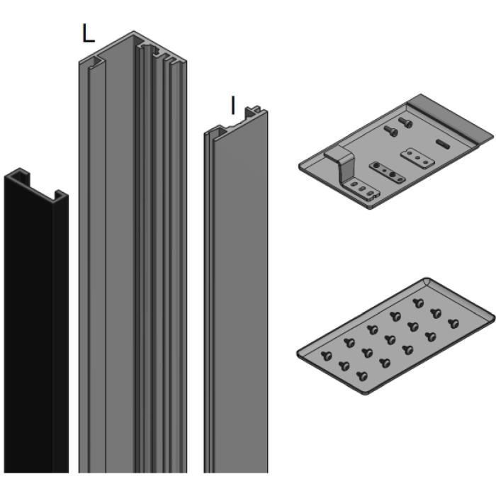 Portavant M 50, M 80, G 120 und 150, Wandprofil mit Schliessfunktion