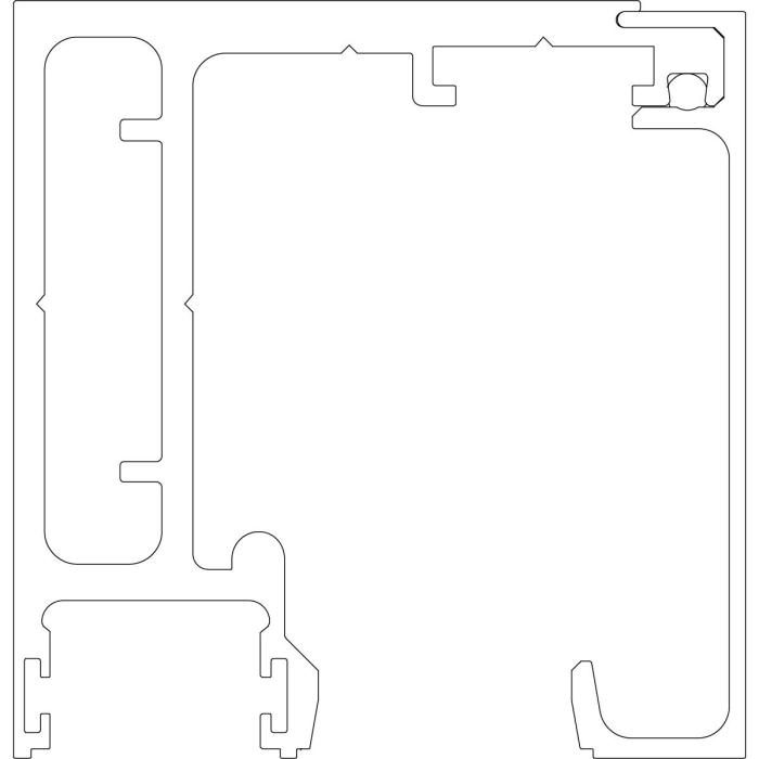 Laufschienen Profil Set Fluido+ 70 und 110 fr Montage mit Festglas