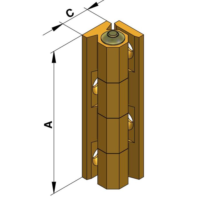 Scharnier Universal 6 Kant GM