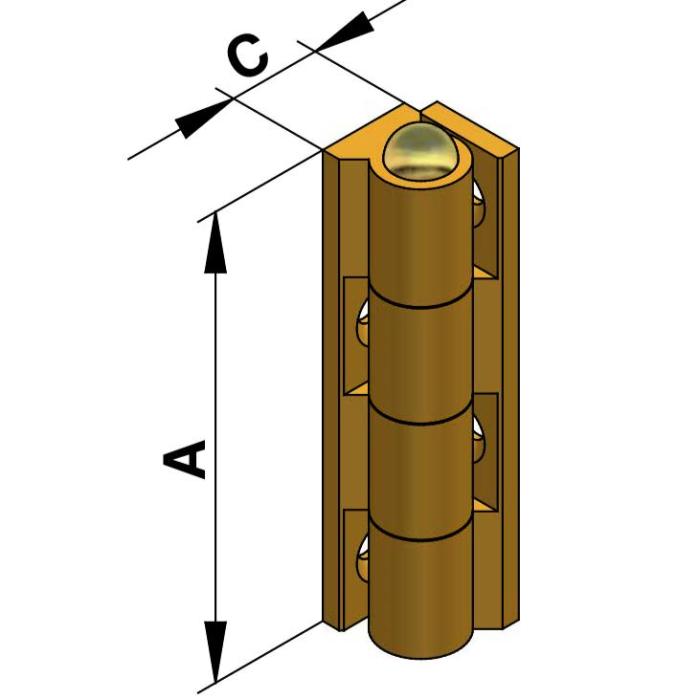 Charnire universelle cylindrique