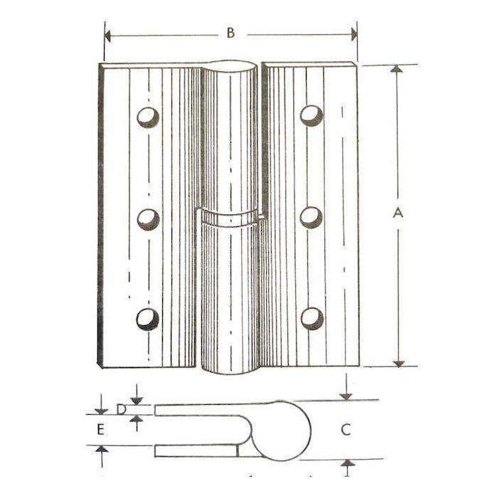 Paumelle mobilier mtallique