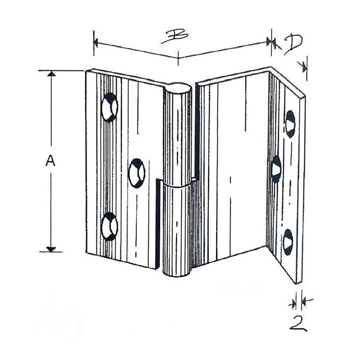 Hinges for cabinet angle