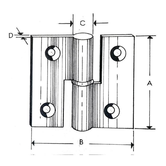 Paumelle noeud de 9 mm