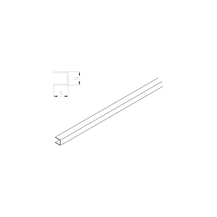 Leading edge frame profile, for 8042.3001 + 8057.3084