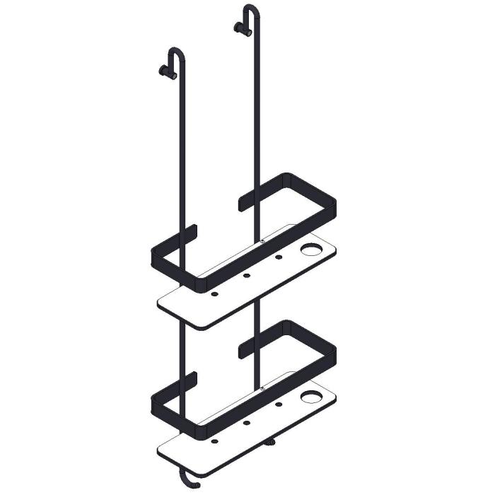 Bodyguard Newport, shower caddy including a razor holder, with shelf HPL