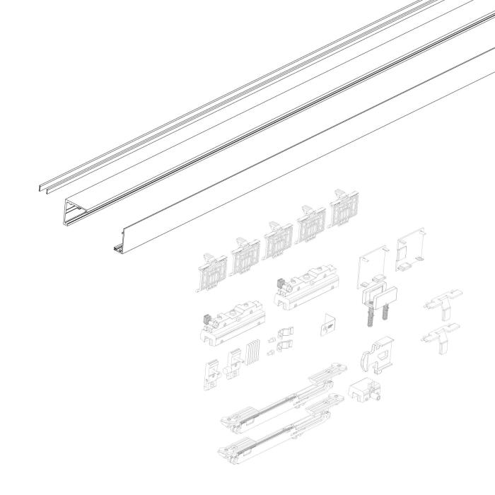 MUTO Comfort M 60 2.0 Schiebetrset, Flgeltrbreite 950 mm, mit Dormotion Einheit