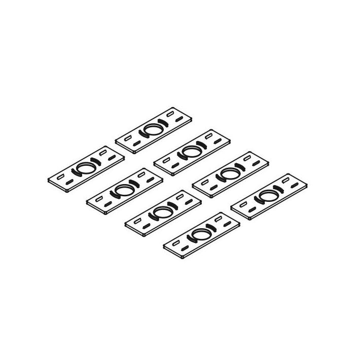 Glass fixing parts for 2 glass suspension profile 240 mm (1 horizontal profile) for 10 mm glass