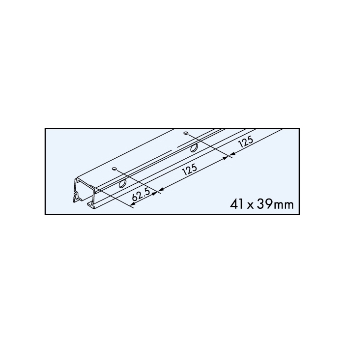 Rail de roulement combi HAWA PORTA 60/100, perfor